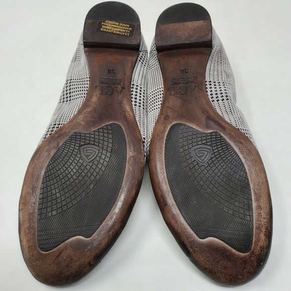AGL ATTILIO GIUSTI LEOMBRUNI LEATHER CAP FLATS 8 - Picture 10 of 11